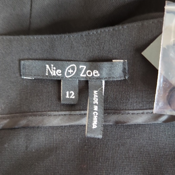 NIC+ZOE Black Flared A-line Midi Skirt NWT - Picture 3 of 13